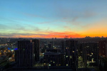 beautiful sunsets in the residential