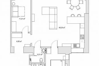 Excellent 2-room apartment on the