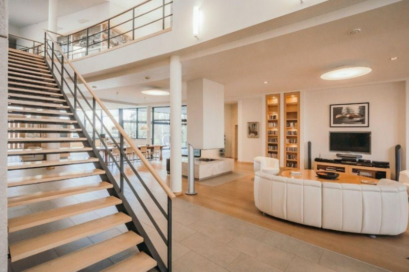 An exquisite mansion with a natural