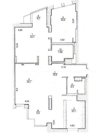 Apartment in the residential complex