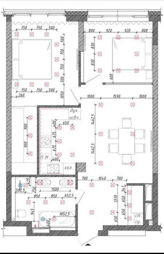apartments Spacious 3-room apartment in