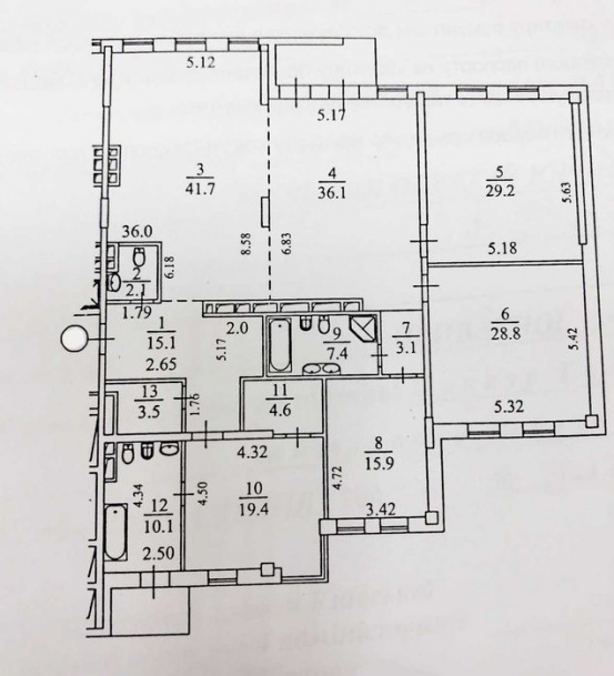 apartment in Lipki area A14481 Long